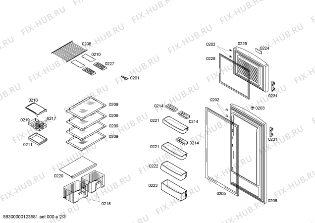 Схема №1 X5KCVCO421 с изображением Поднос для холодильника Bosch 00665230