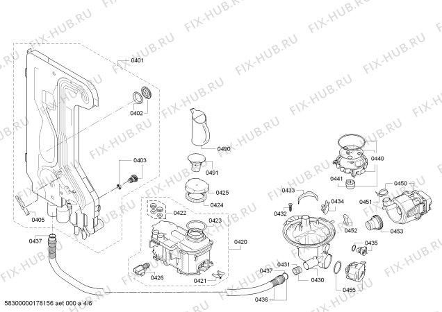 Схема №4 SN55E208EU TP3 с изображением Корзина для посуды для посудомоечной машины Bosch 00685706