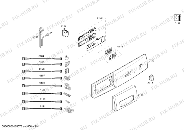 Схема №3 3TS949A с изображением Силовой модуль для стиралки Bosch 00674059