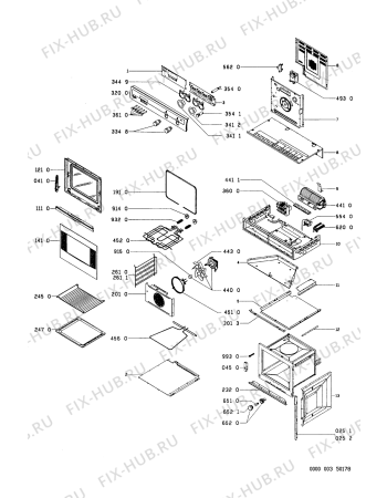 Схема №1 AKP 617/WH с изображением Панель для плиты (духовки) Whirlpool 481945358055