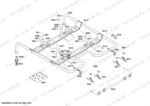 Схема №4 FRM5500 с изображением Ручка конфорки для плиты (духовки) Bosch 00607271