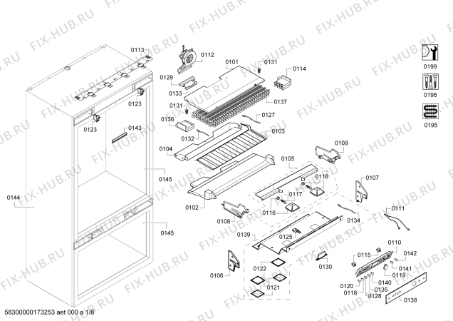 Схема №6 RY491200 с изображением Модуль управления для холодильной камеры Bosch 00745563