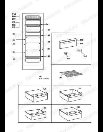 Взрыв-схема холодильника Aeg Electrolux A75230GA3 - Схема узла C10 Interior