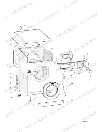 Схема №2 HVL200UK (F046531) с изображением Наставление для стиралки Indesit C00197007