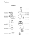 Схема №1 DFC3BE(0) с изображением Часть корпуса для электрокомбайна Moulinex MS-5909842