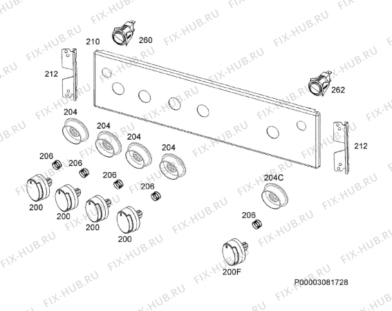 Взрыв-схема плиты (духовки) Electrolux EKG960108W - Схема узла Command panel 037