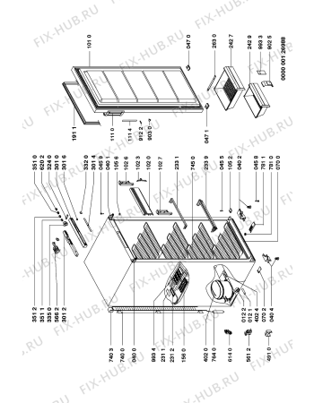 Схема №1 GKC 3343/0 с изображением Вставка для холодильника Whirlpool 481946078605