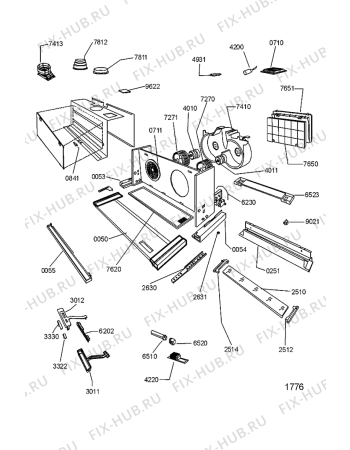 Схема №1 AKR 660 GY с изображением Панель для электровытяжки Whirlpool 481245249485