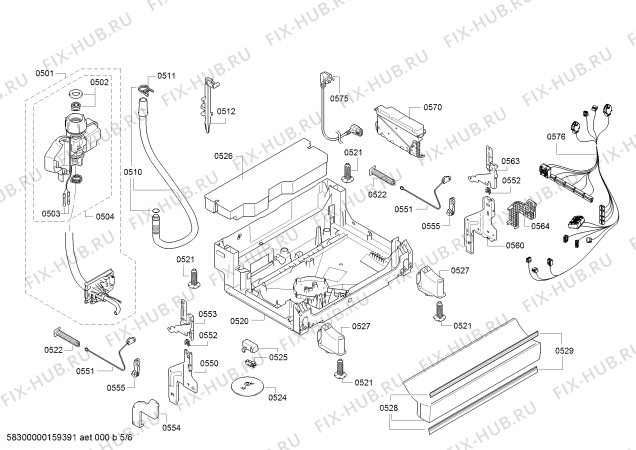 Схема №4 SMS85M42DE Exclusiv с изображением Панель управления для электропосудомоечной машины Bosch 00708224