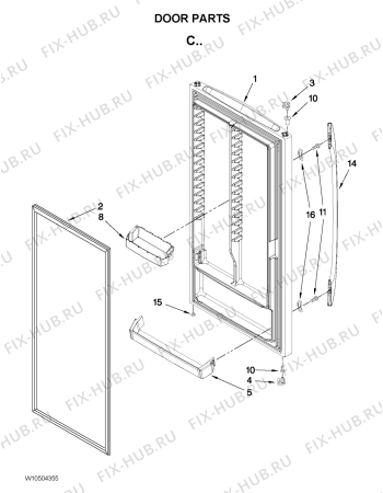 Схема №1 5VMV188NAS с изображением Винтик для холодильника Whirlpool 482000013412