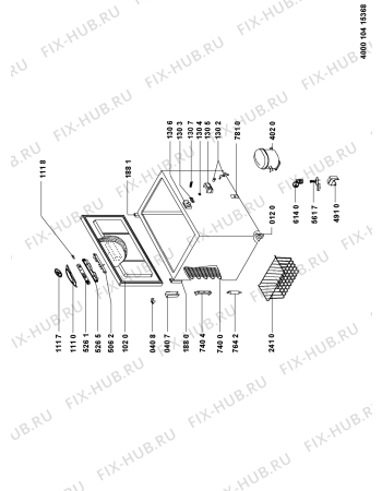 Схема №1 WH1400 E с изображением Сенсорная панель для холодильника Whirlpool 481050303892