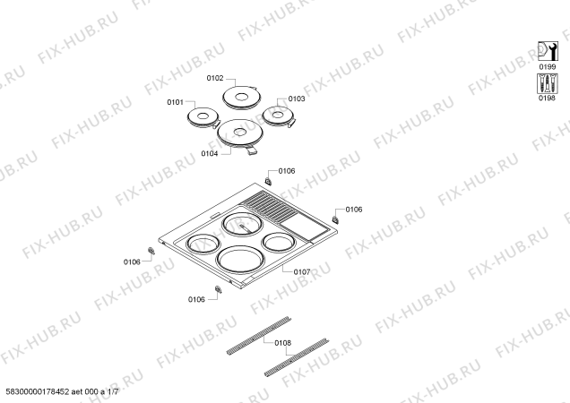 Схема №6 HSL421127V с изображением Ручка конфорки для плиты (духовки) Bosch 00628139
