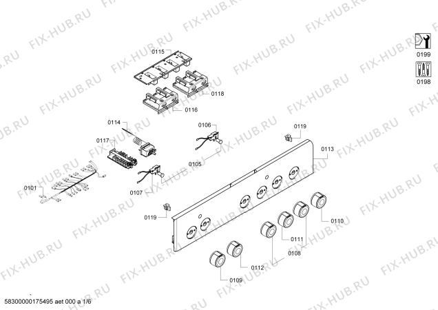 Схема №4 CH10355 с изображением Панель управления для духового шкафа Bosch 00790924