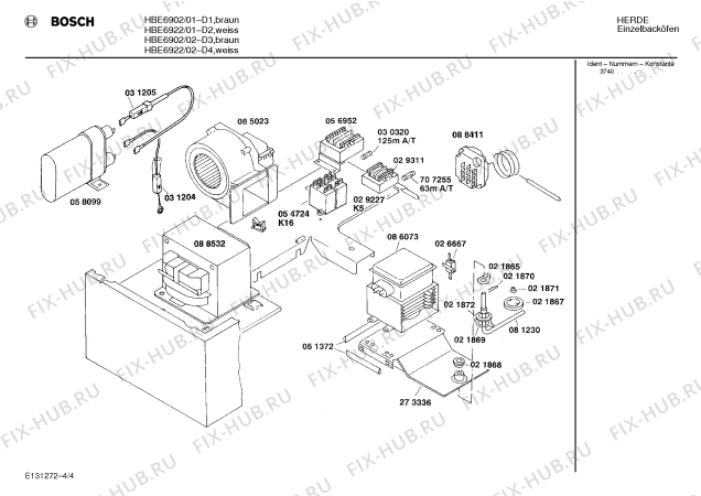 Взрыв-схема плиты (духовки) Bosch HBE6902 - Схема узла 04