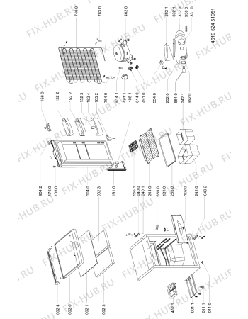 Схема №1 CP 1126 A с изображением Дверца для холодильника Whirlpool 481241619643