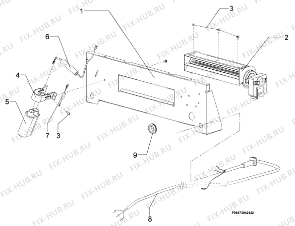 Взрыв-схема микроволновой печи Zanussi ZNF31X/UK - Схема узла Section 3