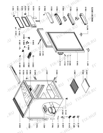 Схема №1 ARC 0770 с изображением Корпусная деталь для холодильной камеры Whirlpool 481245228453
