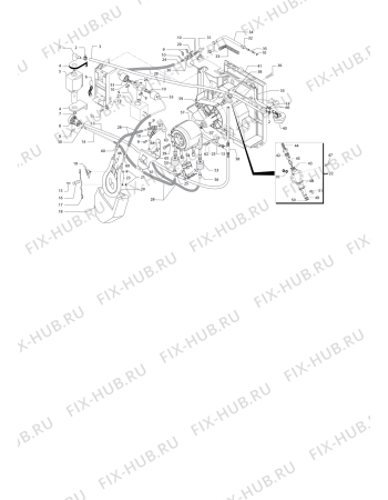 Взрыв-схема кофеварки (кофемашины) Ariston MCA16 (F039806) - Схема узла