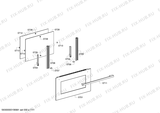Схема №5 HSD786055N с изображением Варочная панель для электропечи Bosch 00710682