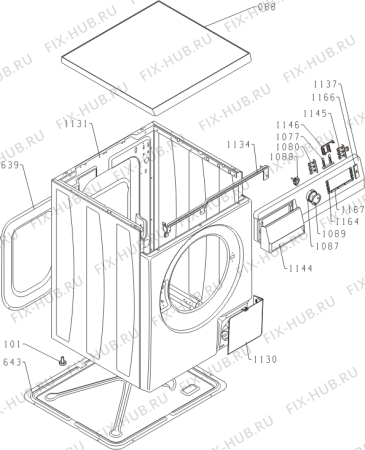 Схема №4 MCW7423 (455600, PS10/23120) с изображением Декоративная панель для стиралки Gorenje 456520