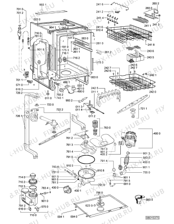 Схема №2 ADP 4737 IX с изображением Обшивка для электропосудомоечной машины Whirlpool 481245373726