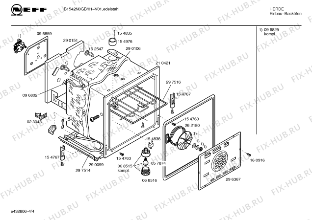 Схема №2 B1542N0GB B1542 STAINLESSSTEEL с изображением Панель управления для духового шкафа Bosch 00297526