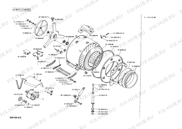 Взрыв-схема стиральной машины Constructa CV0622B CV622 - Схема узла 03