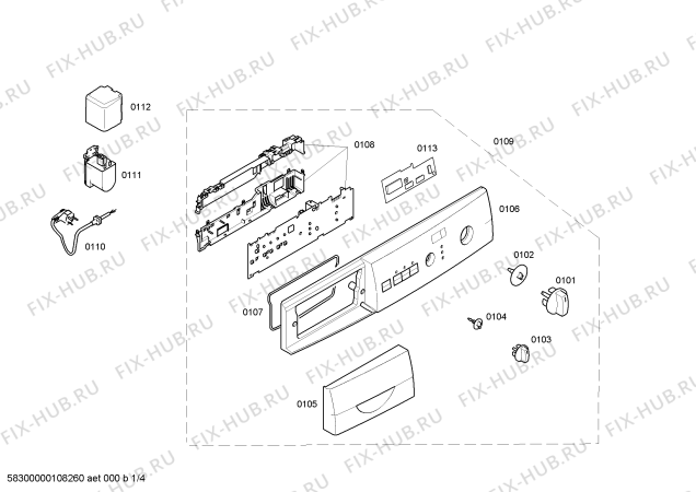 Схема №3 WFC40830TI Maxx WFC40830 с изображением Ручка для стиральной машины Bosch 00496954