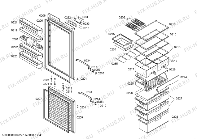 Схема №1 KGU44123FF с изображением Рамка для холодильника Bosch 00491237