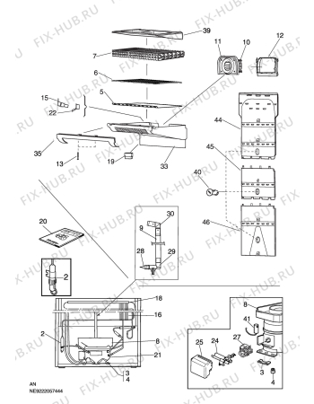 Взрыв-схема холодильника Privileg 015602-6/40671 - Схема узла C10 Cold, users manual