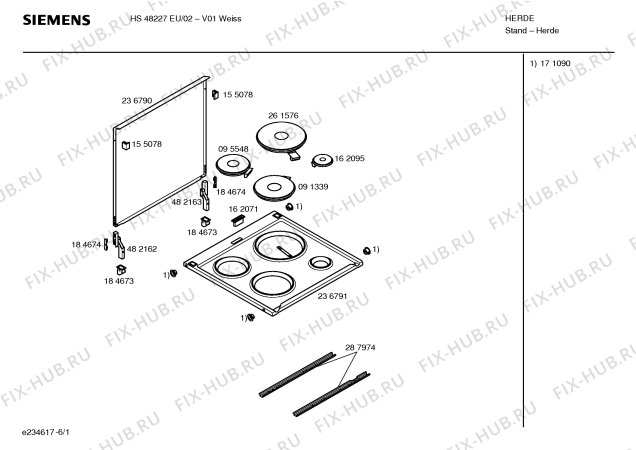 Схема №4 HS48227EU с изображением Ручка конфорки для плиты (духовки) Siemens 00417822