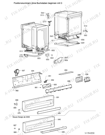 Схема №3 GS 6511 WS с изображением Запчасть для посудомойки Whirlpool 481244011418