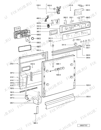 Схема №1 GSIE 100 POWER PT с изображением Обшивка для посудомоечной машины Whirlpool 480140101427