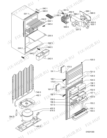 Схема №1 KDI1912/B с изображением Сосуд для холодильной камеры Whirlpool 481246228465