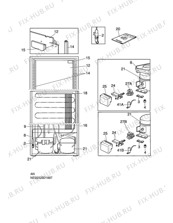 Взрыв-схема холодильника Electrolux ERB4111 - Схема узла C10 Cold, users manual