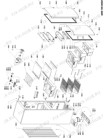 Схема №1 WBE3417 TS с изображением Дверь для холодильника Whirlpool 481010515285