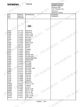 Схема №7 FS247V6 с изображением Сервисная инструкция для телевизора Siemens 00535520