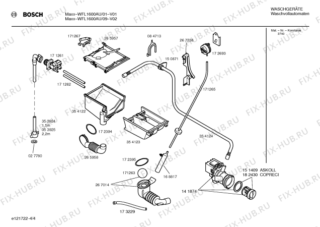 Схема №1 WFL1600AU WFL1600 с изображением Панель управления для стиралки Bosch 00356960