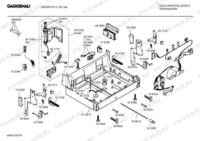 Схема №4 GM240110 с изображением Инструкция по эксплуатации Gaggenau для посудомойки Bosch 00529942