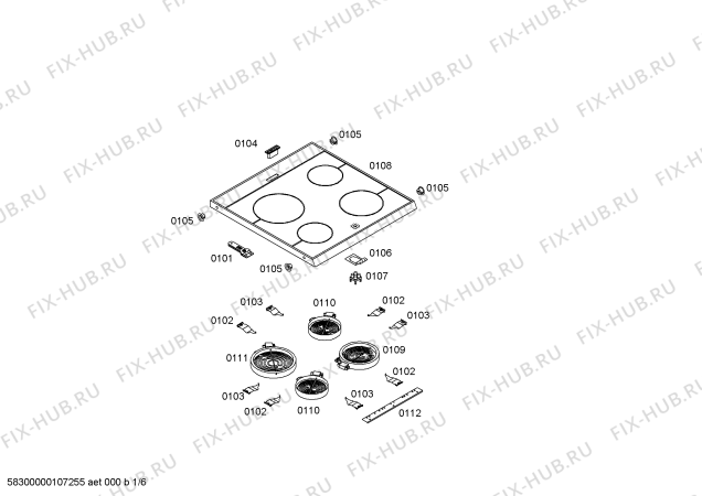 Схема №2 HSN972MEU с изображением Ручка управления духовкой для плиты (духовки) Bosch 00418606