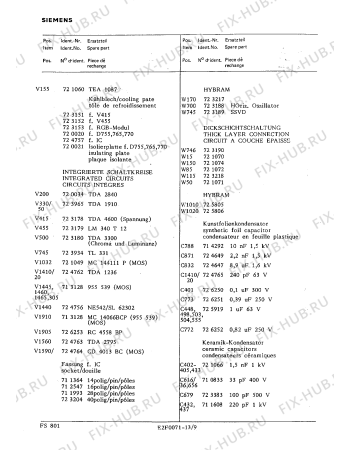 Взрыв-схема телевизора Siemens FS8017 - Схема узла 09