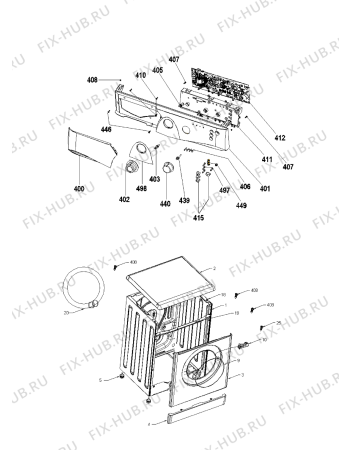 Схема №3 AWG 5101/M с изображением Люк и обрамление для стиралки Whirlpool 480111102883