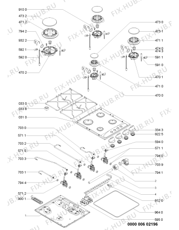 Схема №1 AKM269IX (F091834) с изображением Руководство для плиты (духовки) Indesit C00362519
