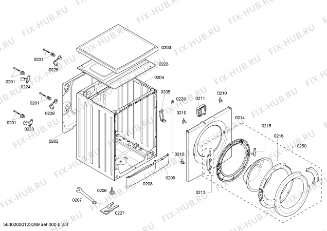 Взрыв-схема стиральной машины Siemens WM14S360FG 8kg S14.36 - Схема узла 02