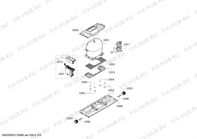 Схема №1 GI7413C30Y с изображением Компрессор для холодильника Bosch 00145784