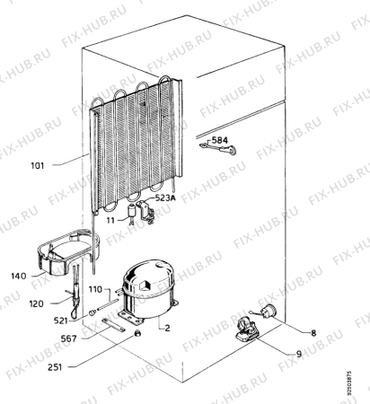 Взрыв-схема холодильника Electrolux ER7532D - Схема узла Functional parts