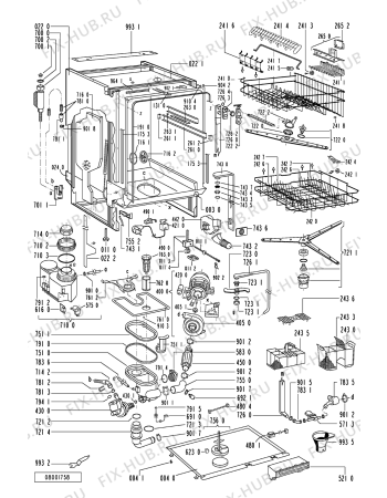 Схема №1 GSX 4898 TW с изображением Панель для посудомоечной машины Whirlpool 481245370591