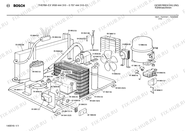 Схема №1 0707444310 VKM444310 с изображением Клемма для холодильника Bosch 00020842