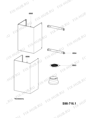 Схема №2 AE 9014 E с изображением Фиксатор для вытяжки Whirlpool 481240478846