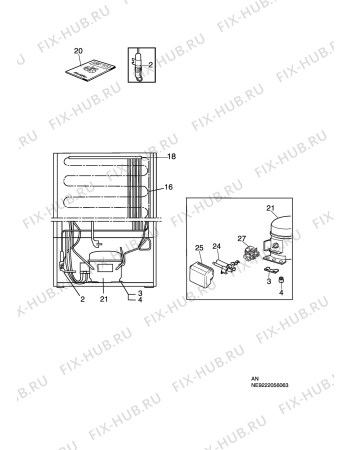 Взрыв-схема холодильника Electrolux EU7600C - Схема узла C10 Cold, users manual